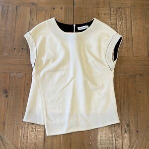 Chadwick Bell Asymmetrical Tailored Cap Sleeve Top Size 10 Tailored Cap Sleeve